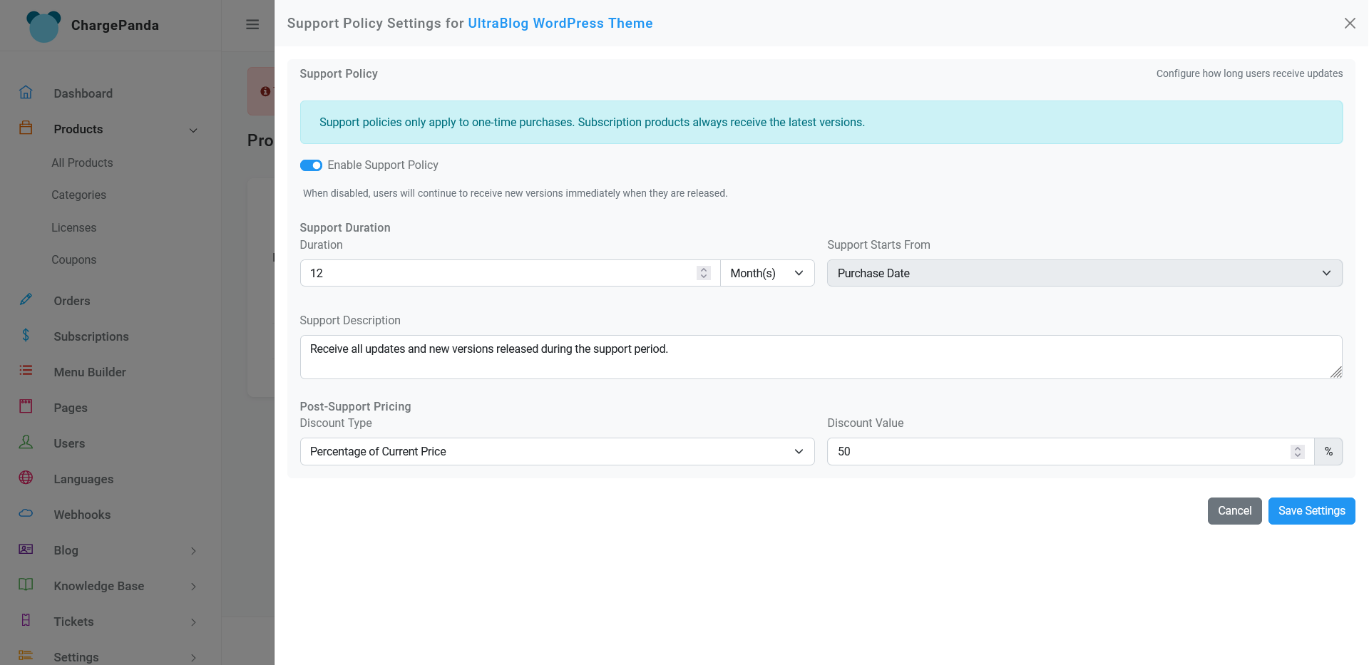ChargePanda Secure downloads and optional update windows feature