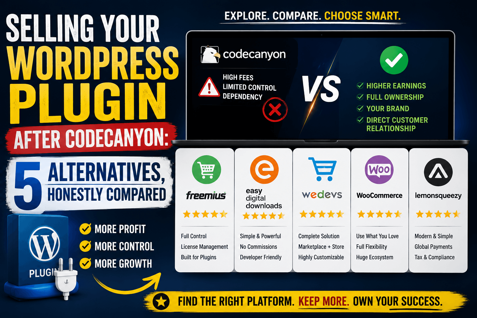 Selling Your WordPress Plugin After CodeCanyon: 5 Alternatives, Honestly Compared