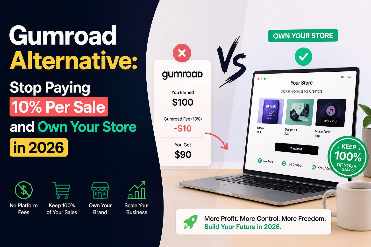 Gumroad Alternative: Stop Paying 10% Per Sale and Own Your Store in 2026